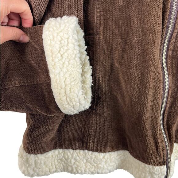 Vintage Y2K Quicksilver Corduroy Jacket Coat 90s Grunge Boho Retro Goblin Brown - Picture 4 of 8